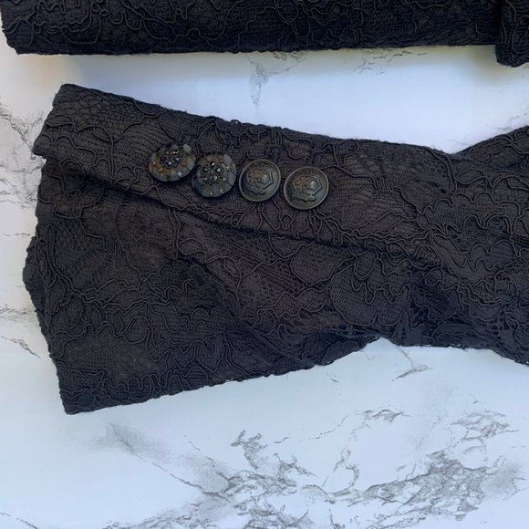 ❌SOLD❌The Kooples Black Lace Blazer Jacket Work - Picture 7 of 12